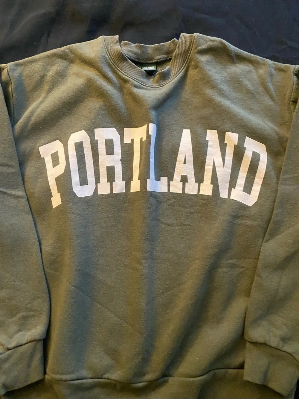 wild fable Olive Green 'PORTLAND' Crewneck Sweatshirt